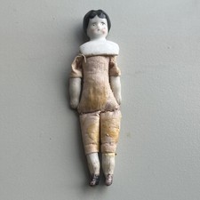 Antique German China Head Doll Cloth Body China Arms & Legs 9.5cm Tall