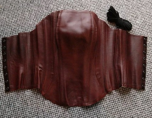 Leather corset bodice - leather,