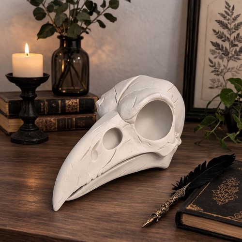 Raven skull decor gothic crow - decor,