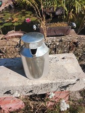 Vintage Aluminium Small Milk Churn With Pouring Lip, 42Cm  W Handle 30cm Without