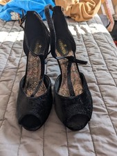 Black Velvet Platform Heel