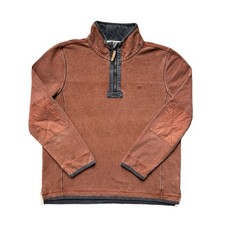 Fat Face The Airlie 1/4 Zip Sweatshirt Mens XL Orange Cinnamon