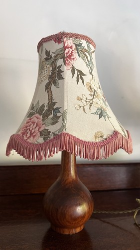 Pair vintage floral - pair, fringed