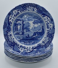 6 Spode Blue Italian Rimmed