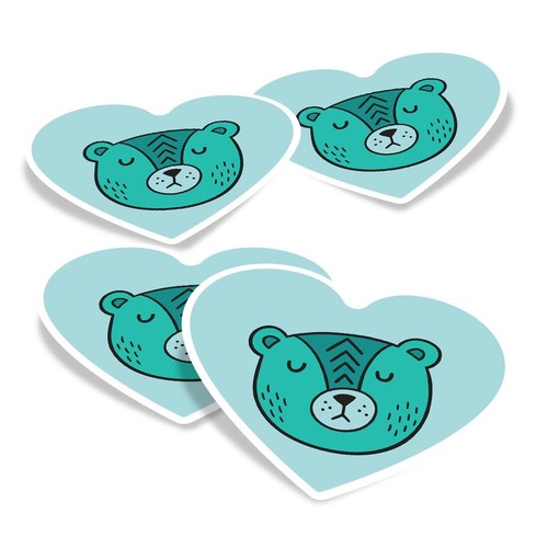 Heart vinyl stickers wild - vinyl,
