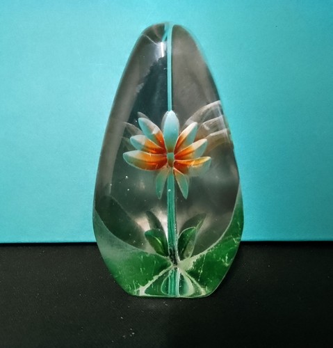 Vintage glass paperweight with