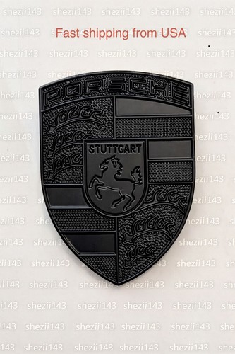 Porsche black emblem hood - porsche,