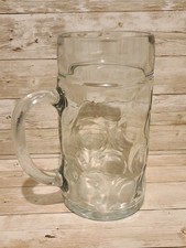  Extra Large Dimpled 2 Pint/ 1 litre Glass Tankard Beer Stein - Sb Austria