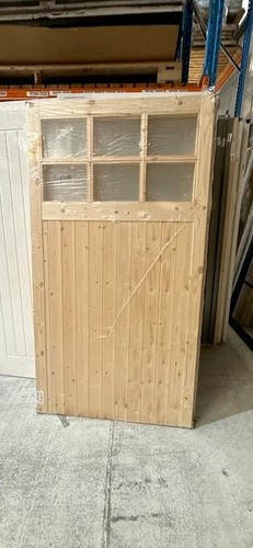 External redwood garage - garage, glazed