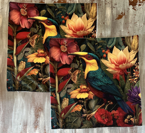 Parrot exotic bird cushion - bird,