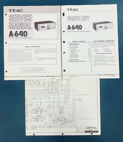 Teac 640 stereo - teac, cassette