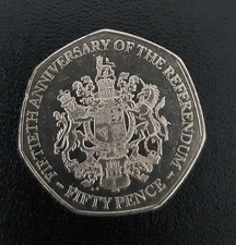Gibraltar 50p coin - 50th Anniversary of the Referendum 50p coin 2017 (circ)