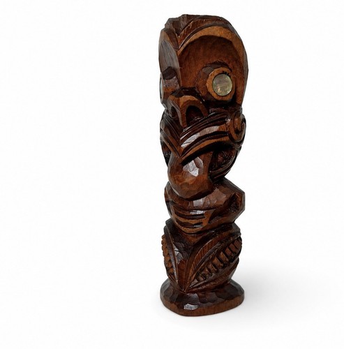 Maori tribal wooden tiki - maori,