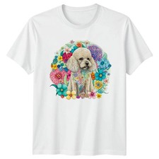 Floral Poodle T-Shirt Dog