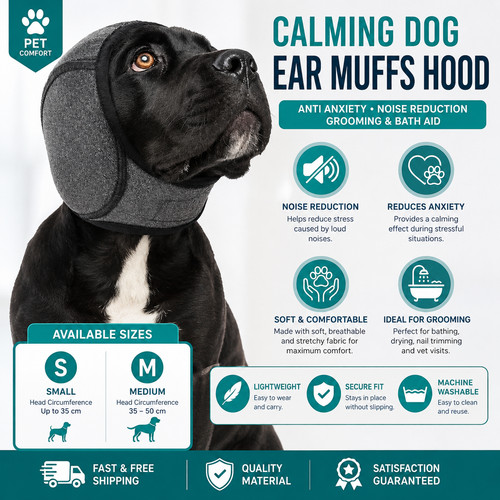 Calming dog ear muffs - muffs, anti