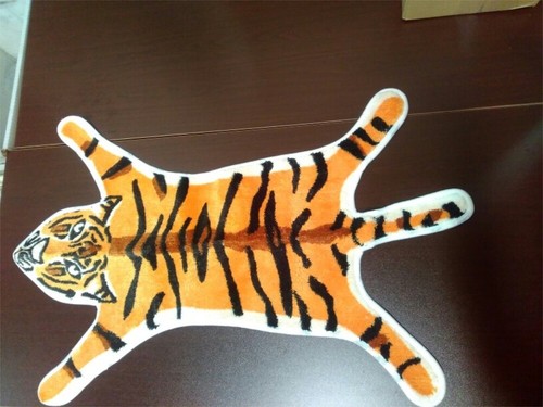 Tiger print animal area rug - tiger,