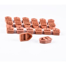 10 Set Miniature Wooden Row Boat Dollhouse Collections