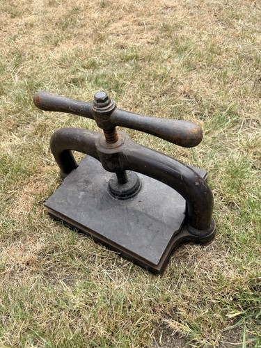 Cast iron vintage book press - iron,