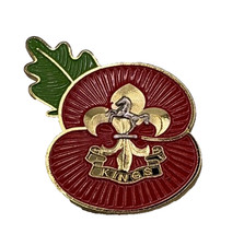 The Kings Regiment Pin Flower of Remembrance Brooch Clasp
