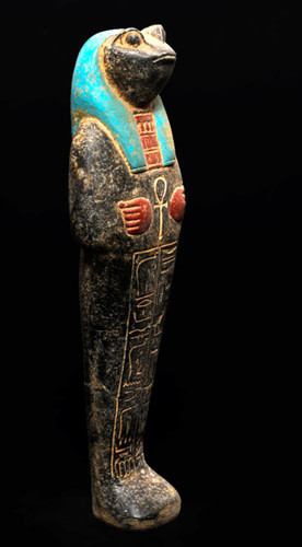 Egyptian frog headed shabti - frog-headed,