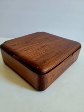 Vtg Walnut Wooden Dresser Box