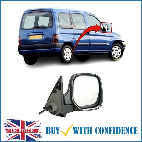 Door wing mirror manual black - mirror,