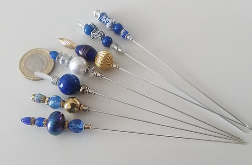 Vintage bead hatpins - 7,