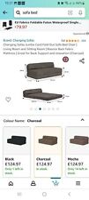 Jumbo Cord Double Chair Sofa Z Bed Seat Foam Fold Out Futon Guest Mattress