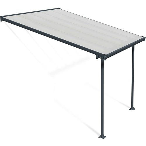 Wall mounted metal gazebo - gazebo, grey