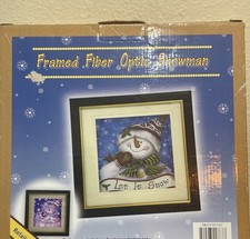 Framed Fiber Optic Snowman