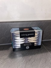 Cole And Mason Salt & Pepper Shakers *Brand New Set *Acrylic *Silver Top