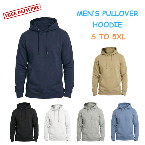 Men plain pullover hoodie - men’s,