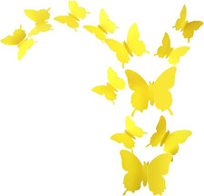 12Pcs 3D Butterfly Removable