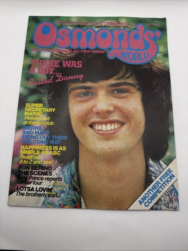 Osmonds world magazine issue - osmonds,