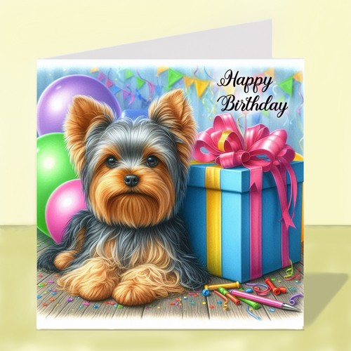 Yorkshire terrier dog birthday - yorkshire,