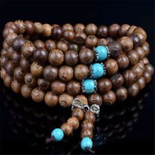 Sandalwood Buddhist Buddha Meditation Prayer 6mm Bead Mala Bracelet Necklace +