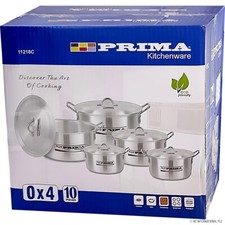 10Pc Large Aluminium Cookware
