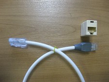 50cm BT PHONE MALE PLUG TO RJ45 FEMALE SOCKET ADAPTER 431A ISDN/CAT5e CONVERTER