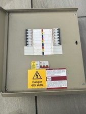 Merlin Gerin  Distribution Board Box Fuse Consumer Unit 6 Way 3 Three Phase