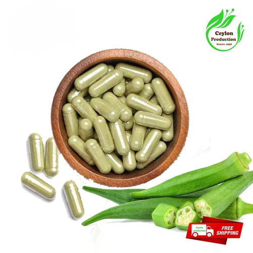 Organic okra capsules - okra, 600mg