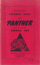 Phelon & Moore ~ PANTHER 100 ~ 1951 Illustrated PARTS PRICE LIST Book MANUAL