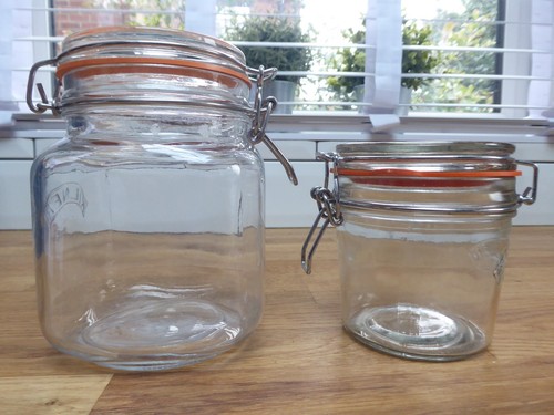 Vintage lidded clear - vintage, glass