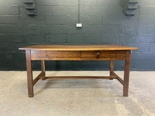 Rustic French Black Walnut Farmhouse Table