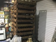 10 X stackable wooden apple / vegetable crates 76 x 45 cms