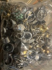 Lot Vintage & More Modern Costume Jewellery Rings Repair Rework Junk 900 Grams