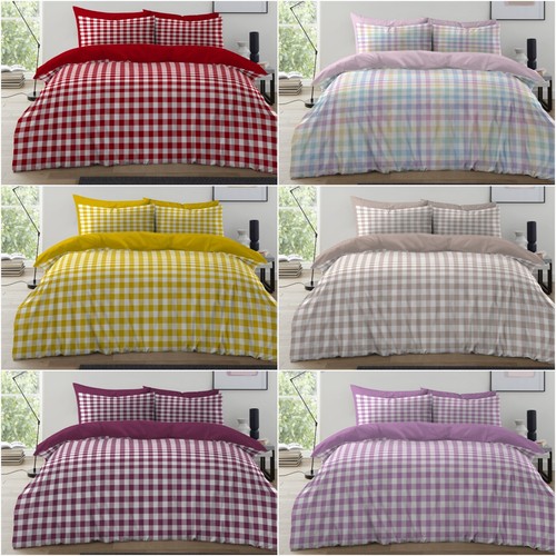 Gingham check duvet - check, cover