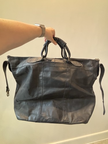 Large vintage black leather - large,
