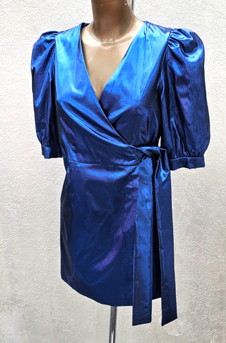 Zara metallic blue - metallic, wrap