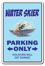 Water skier sign - skier, decals