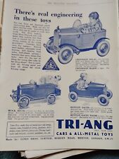 L1z Ephemera 1930s Advert Triang Peddle Cars C